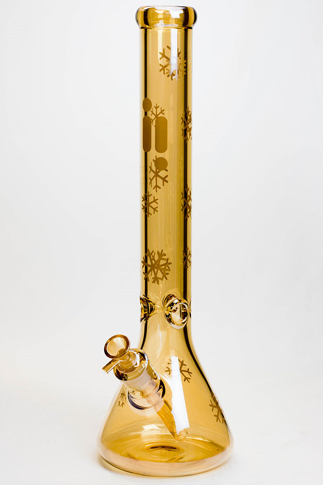 18" Infyniti Snowflake 7 mm metallic glass water bong ( GP1592 )