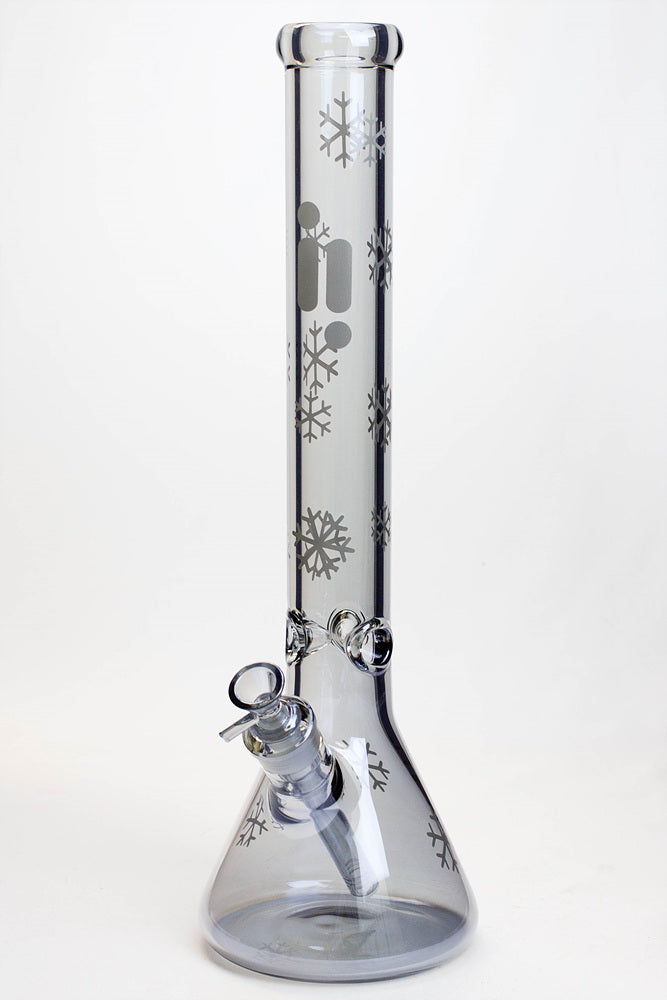 18" Infyniti Snowflake 7 mm metallic glass water bong ( GP1592 )