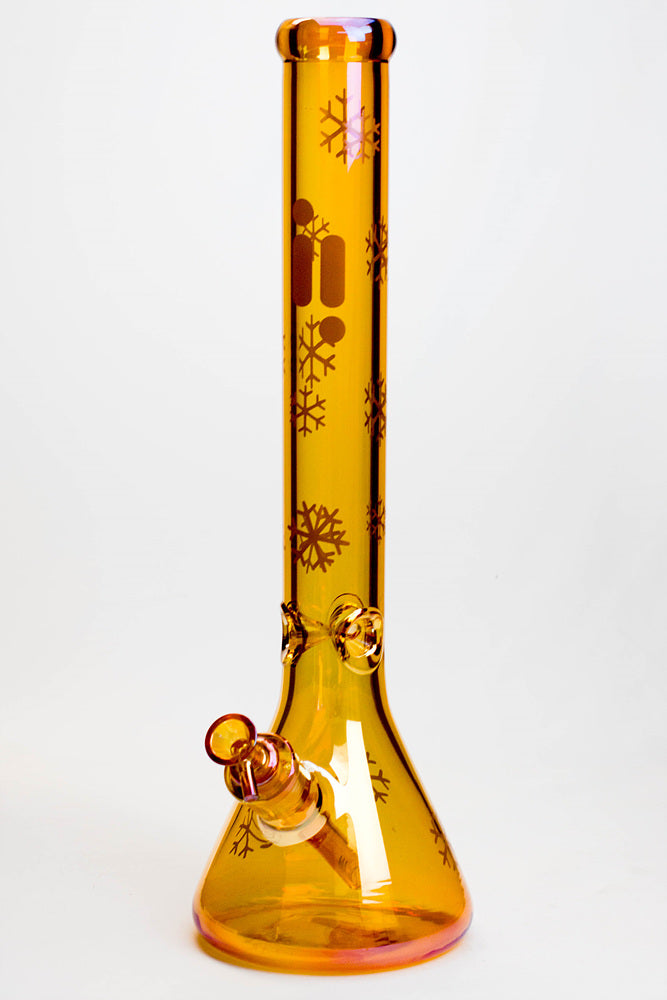 18" Infyniti Snowflake 7 mm metallic glass water bong ( GP1592 )