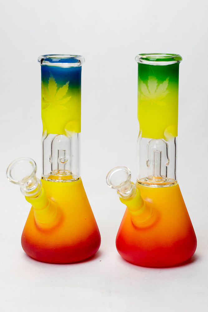 8" dome percolator beaker water bong-Leaf