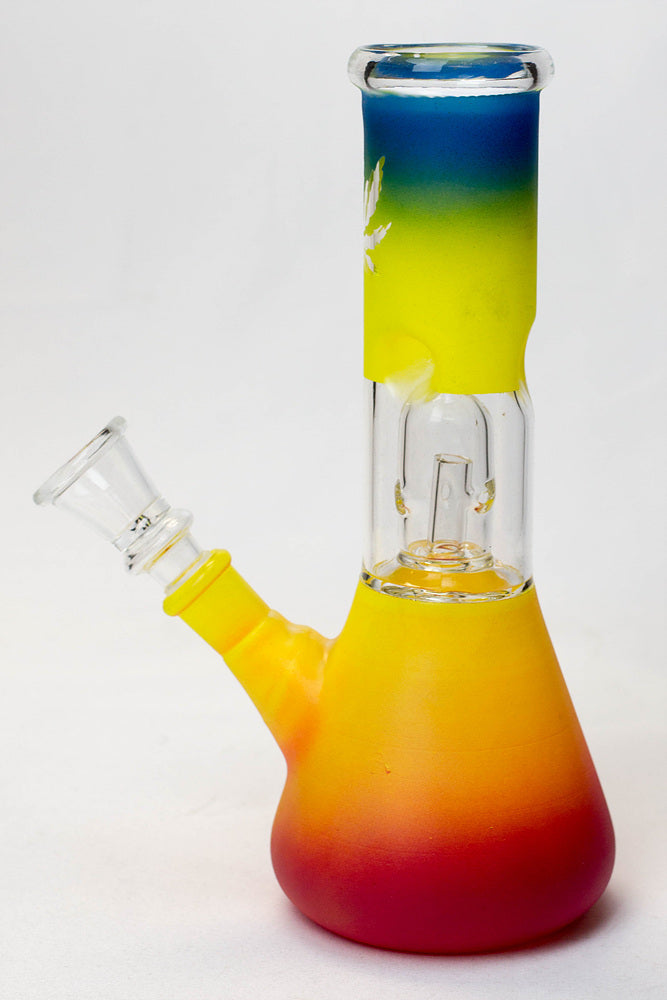 8" dome percolator beaker water bong-Leaf