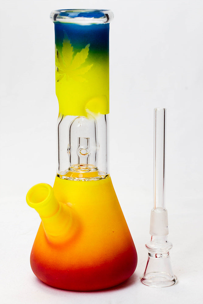 8" dome percolator beaker water bong-Leaf