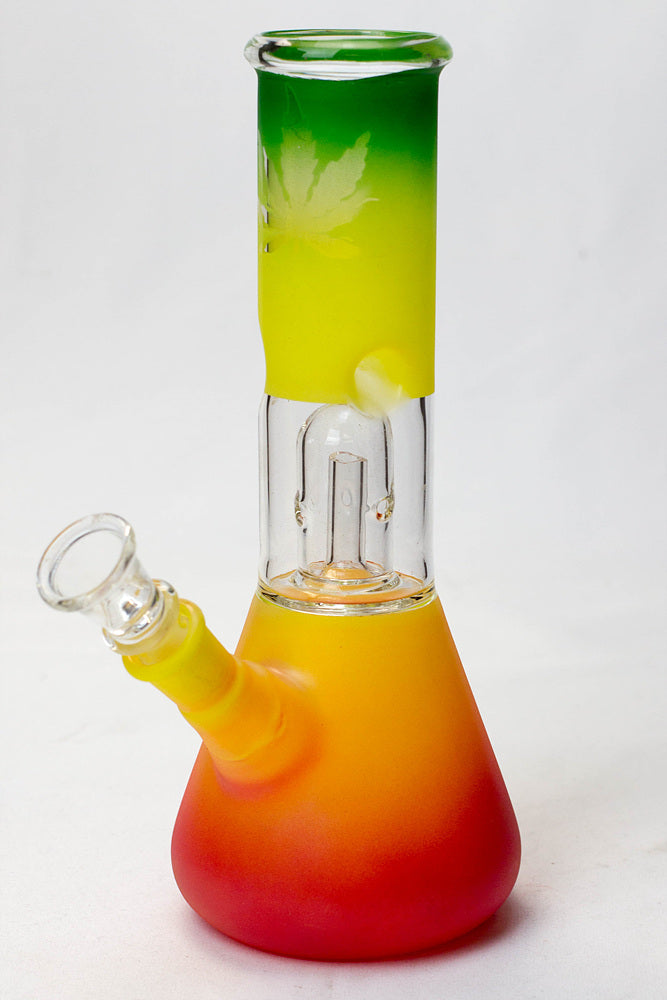 8" dome percolator beaker water bong-Leaf