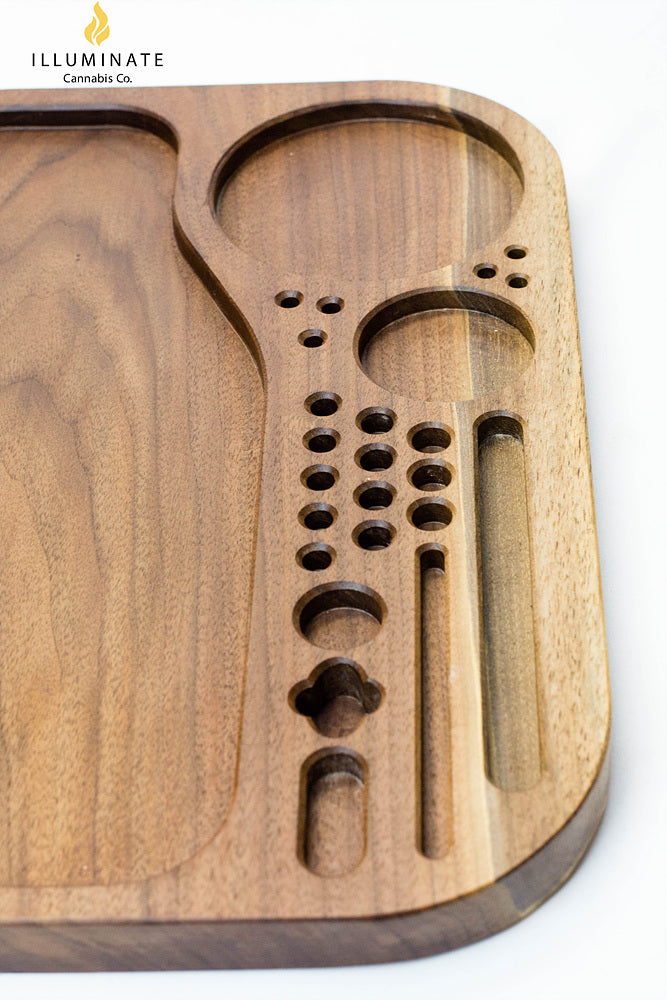 Walnut King size rolling tray K2