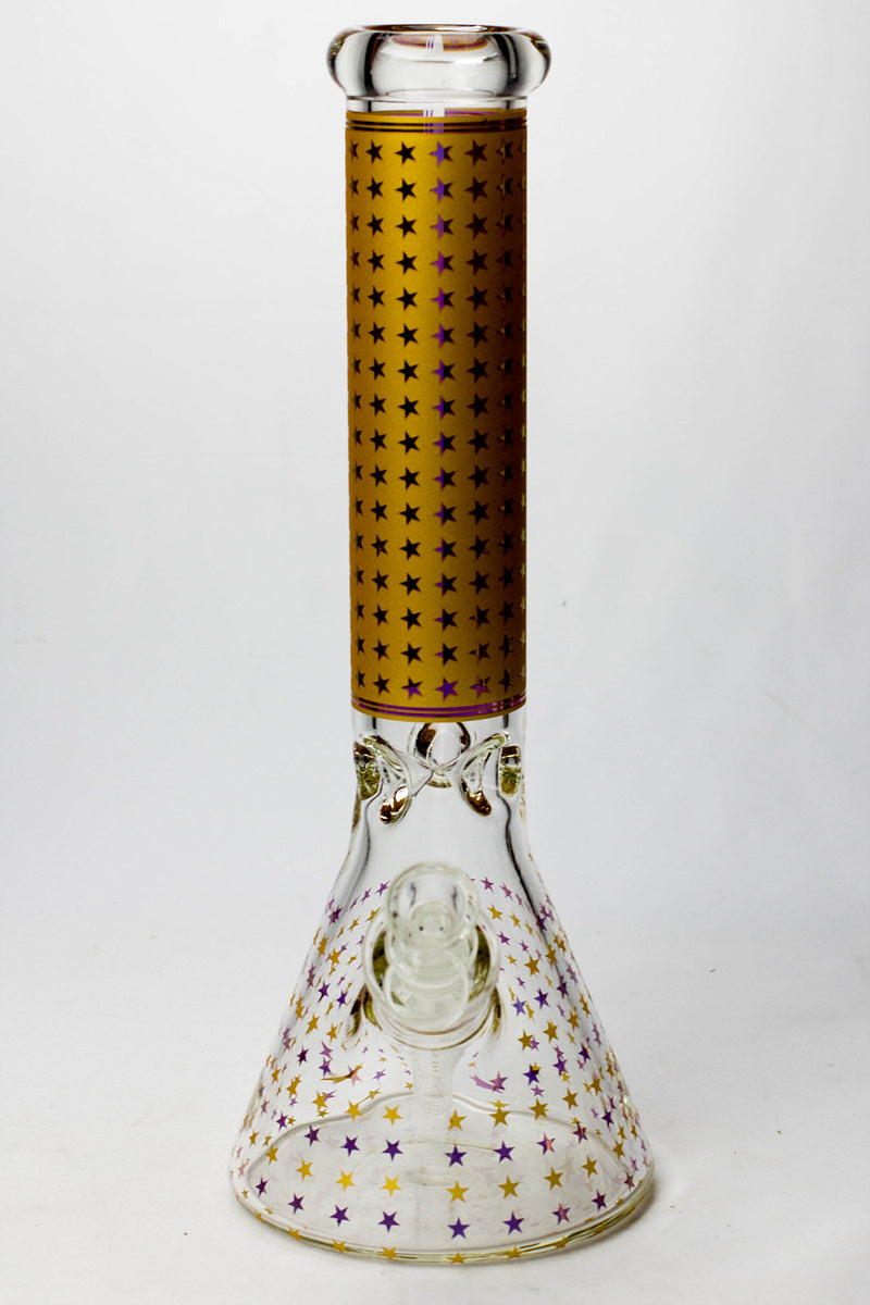 14" Star 7 mm glass water bong