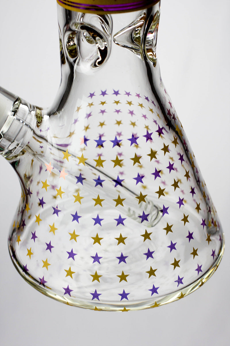 14" Star 7 mm glass water bong