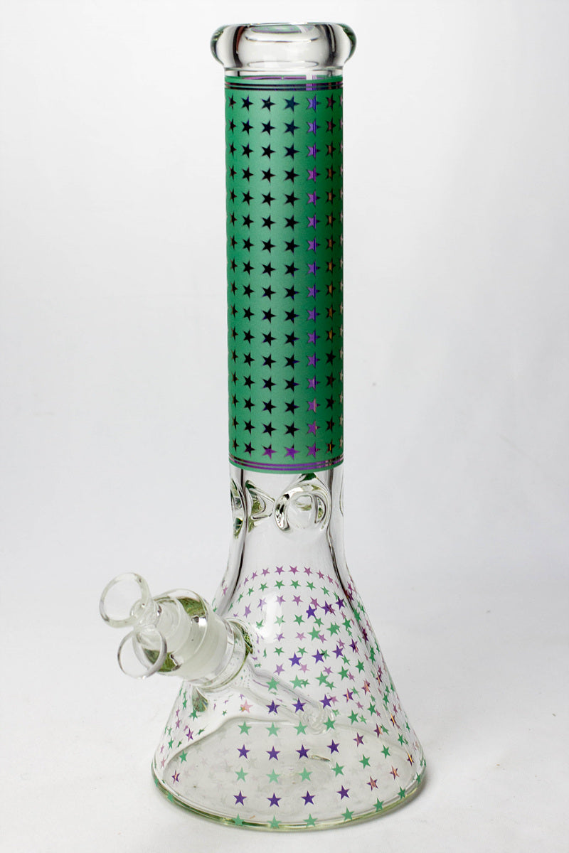 14" Star 7 mm glass water bong