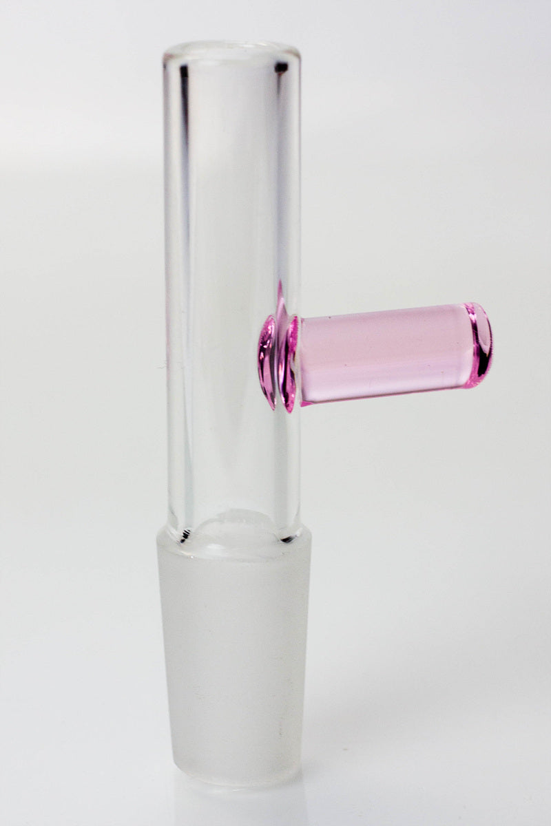 Glass popper bowl with color handle