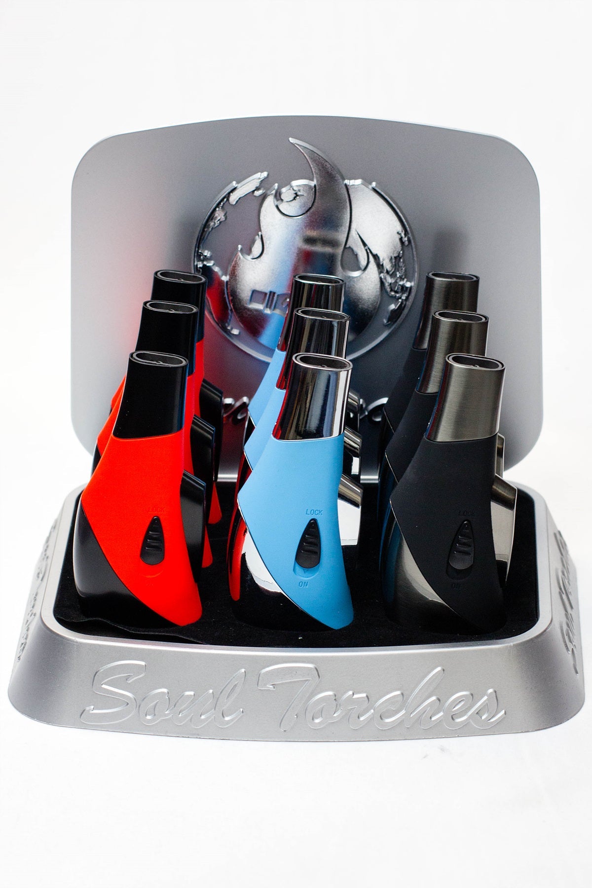Soul Dual flame Torch lighter Display of 9
