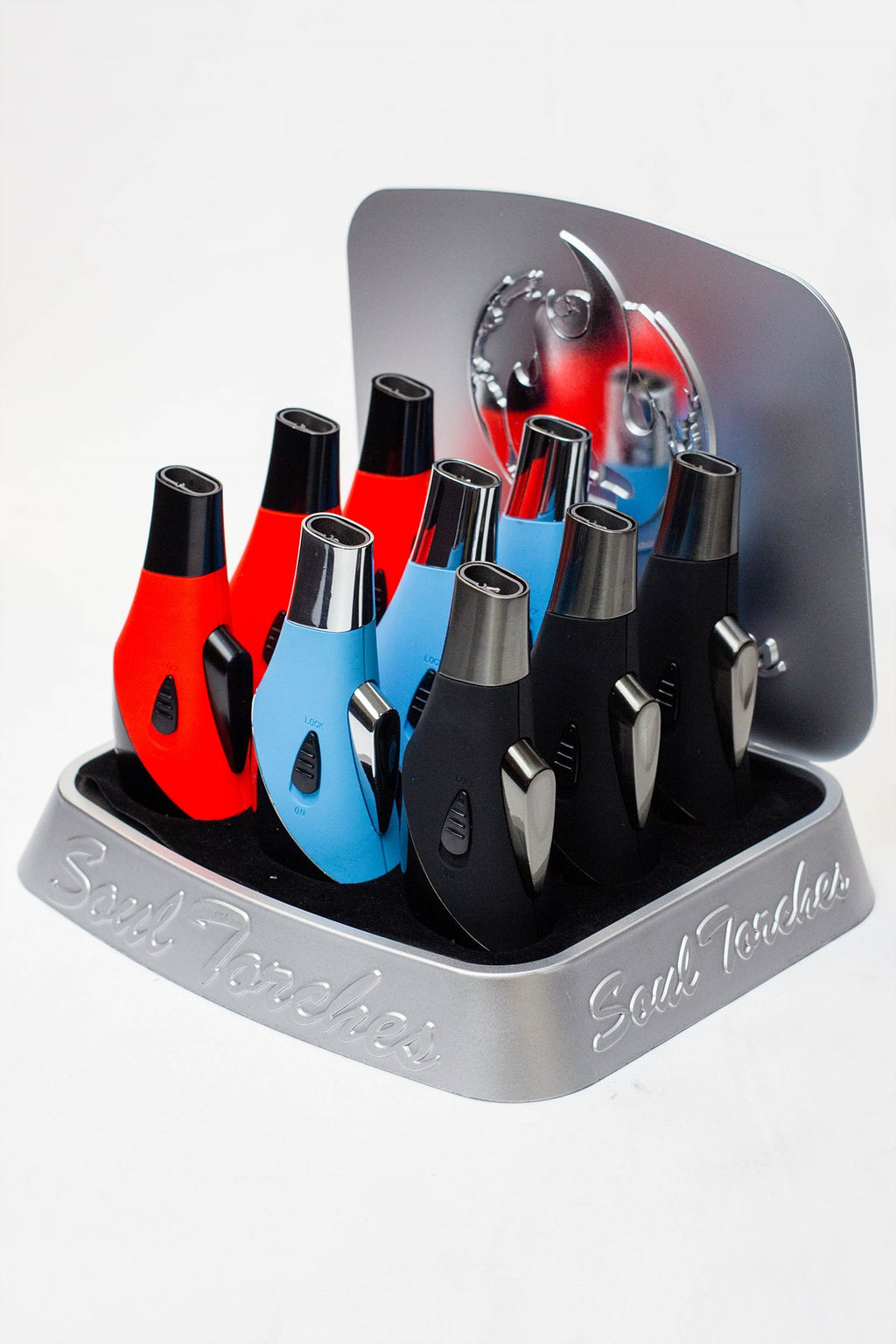 Soul Dual flame Torch lighter Display of 9