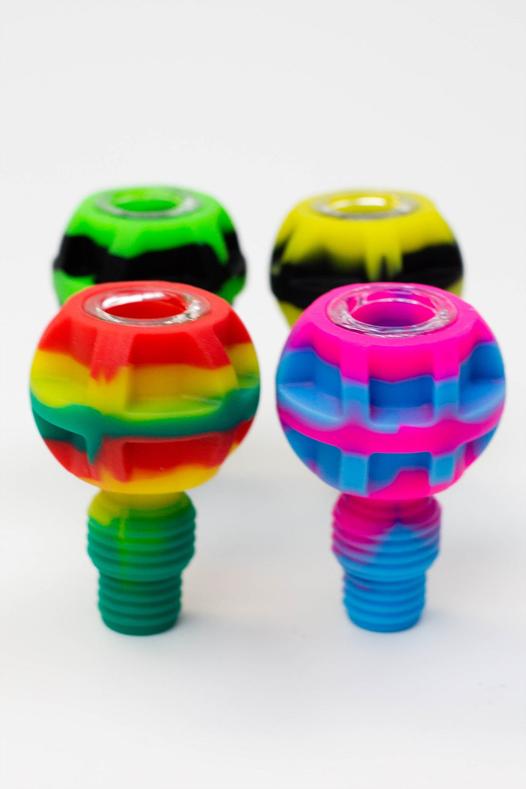 2-in-1 Silicone bowl with multi-hole glass bowl
