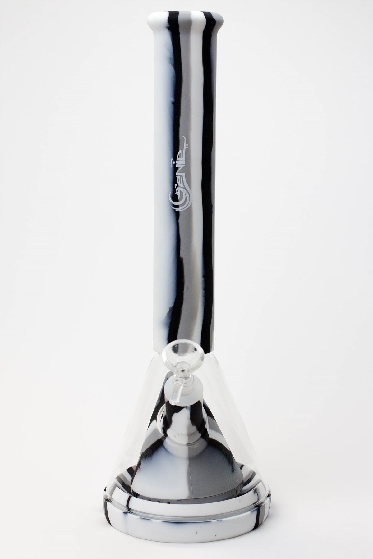 14" Genie multi colored detachable pyramid diffuser silicone water bong