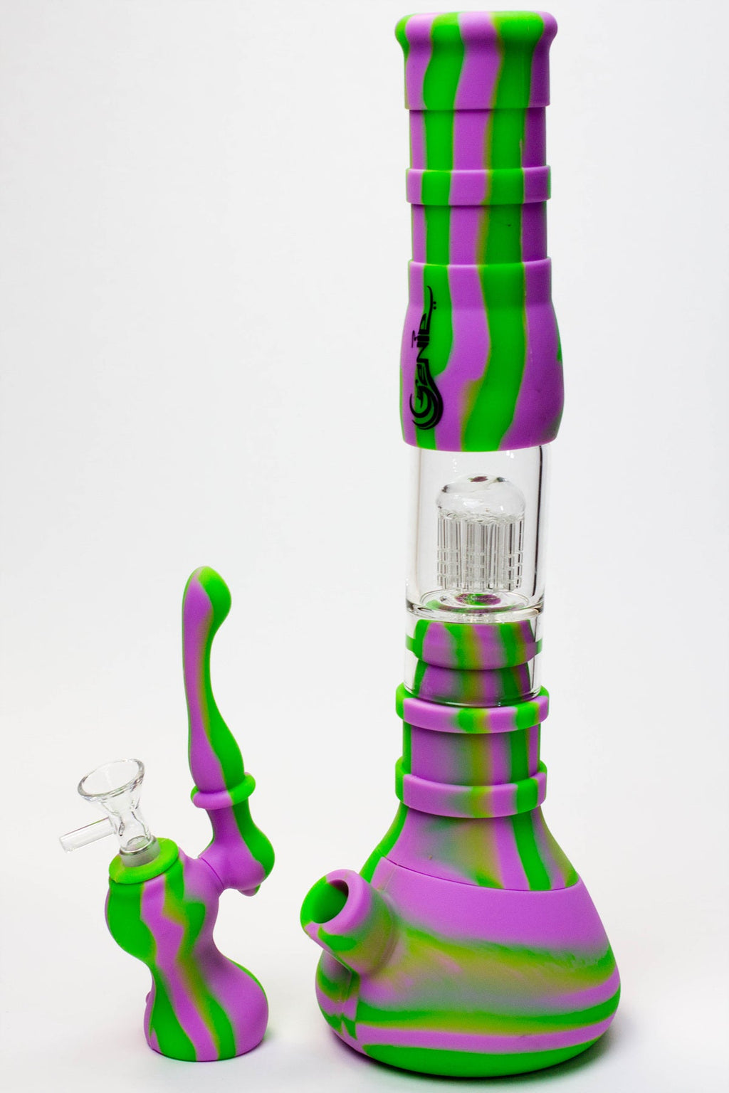 14.5" Genie detachable silicone water bong and bubbler