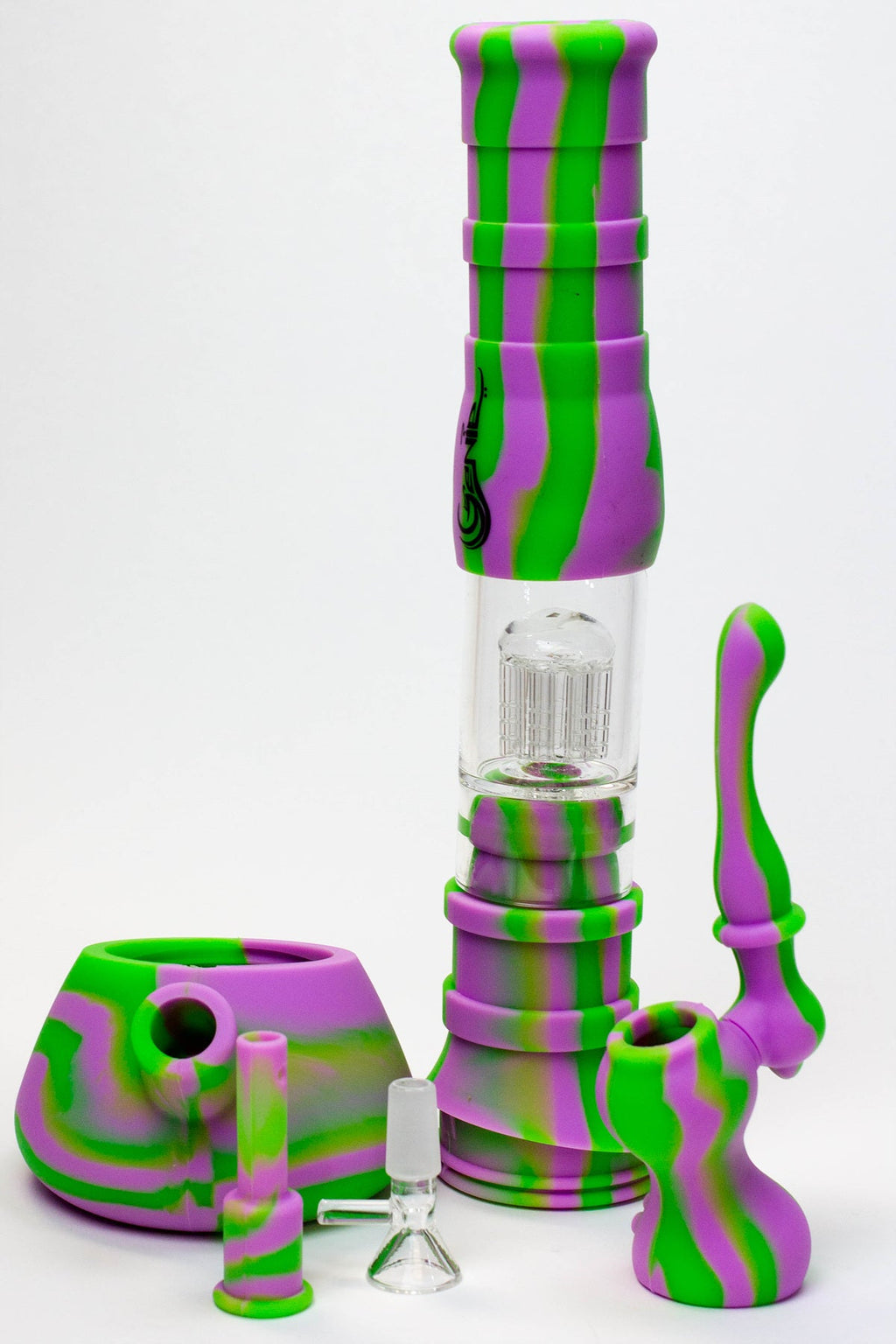 14.5" Genie detachable silicone water bong and bubbler