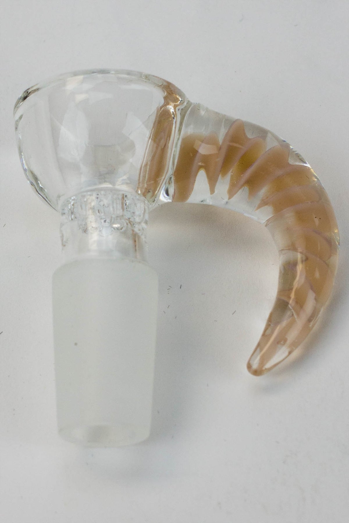 Built-in glass screen bowl with horn handle