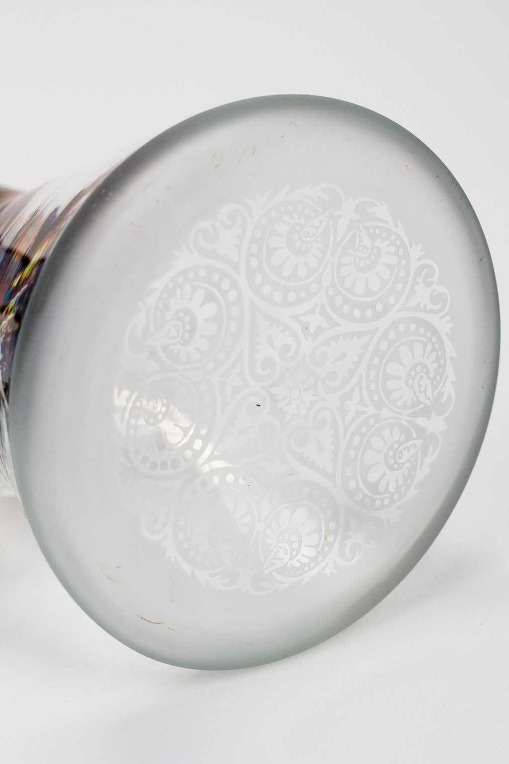15" Genie 7 mm sandblasted artwork tube glass water bong