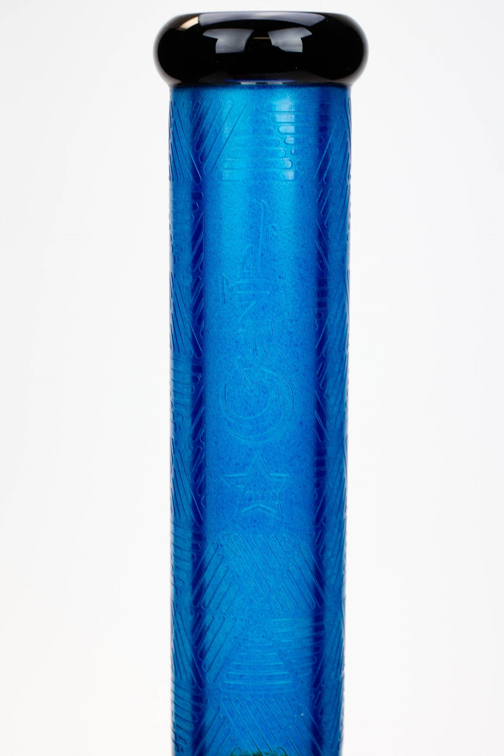 15" Genie 7 mm sandblasted artwork tube glass water bong