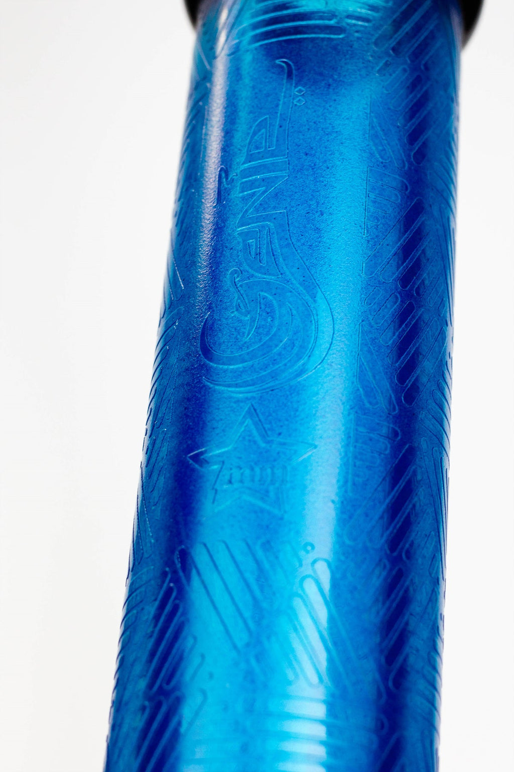 15" Genie 7 mm sandblasted artwork tube glass water bong