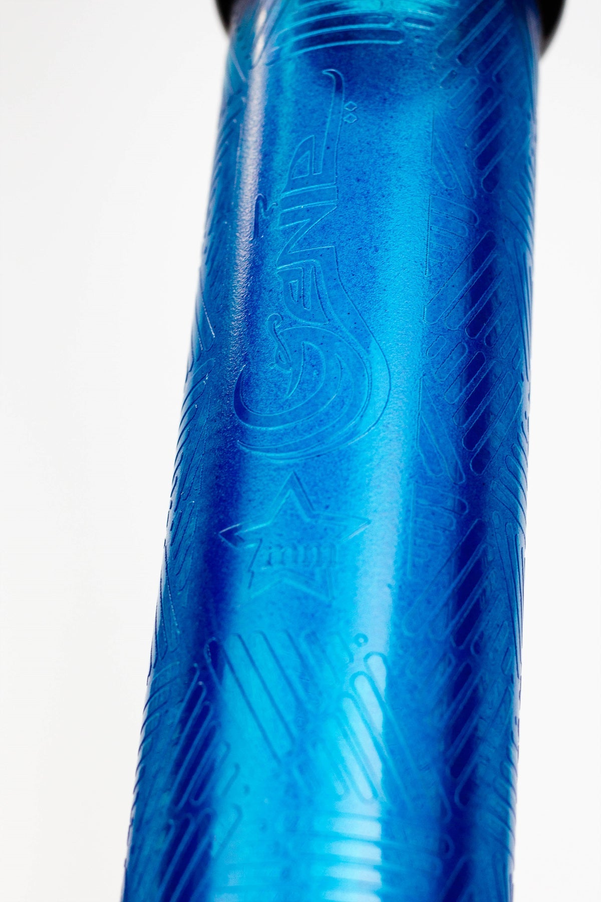 15" Genie 7 mm sandblasted artwork tube glass water bong