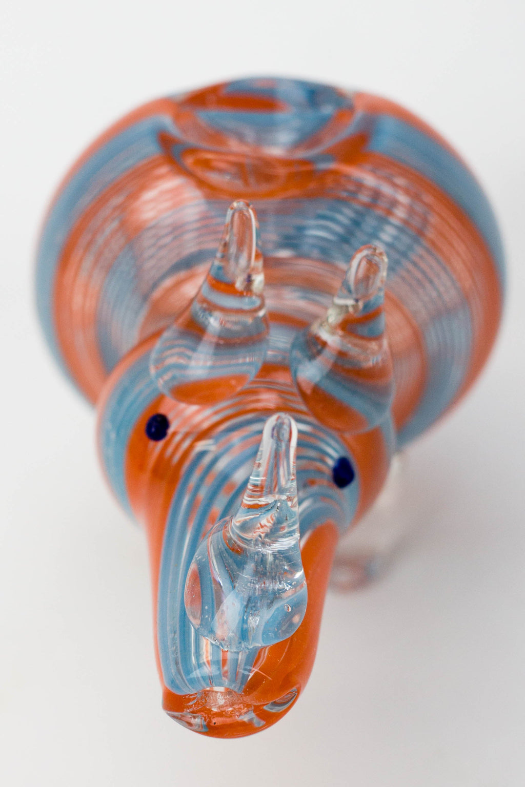Standing Rhino glass hand pipe