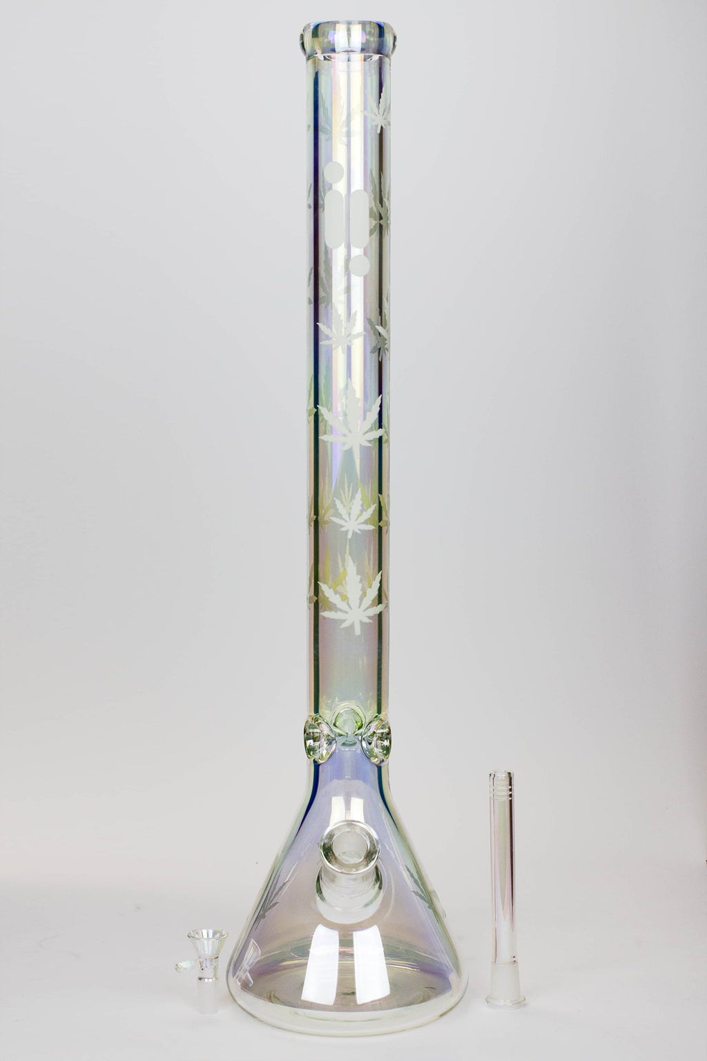 24" Infyniti leaf 7 mm metallic glass water bong ( gp1774 )