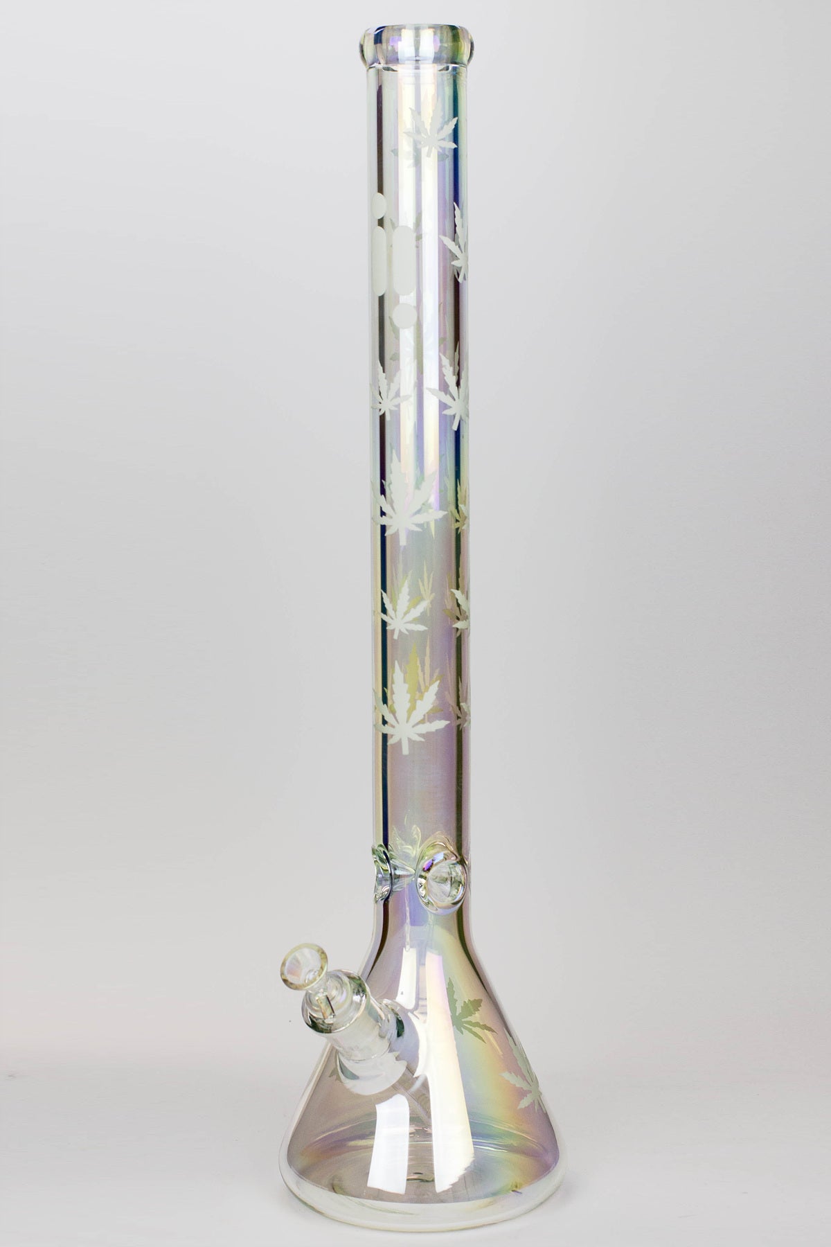 24" Infyniti leaf 7 mm metallic glass water bong ( gp1774 )