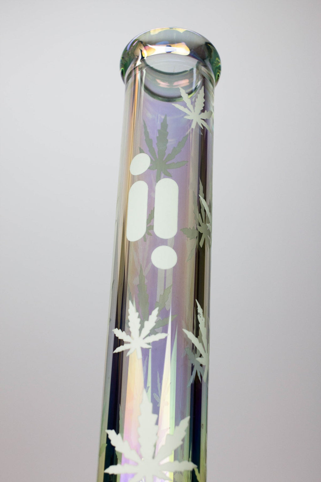 24" Infyniti leaf 7 mm metallic glass water bong ( gp1774 )
