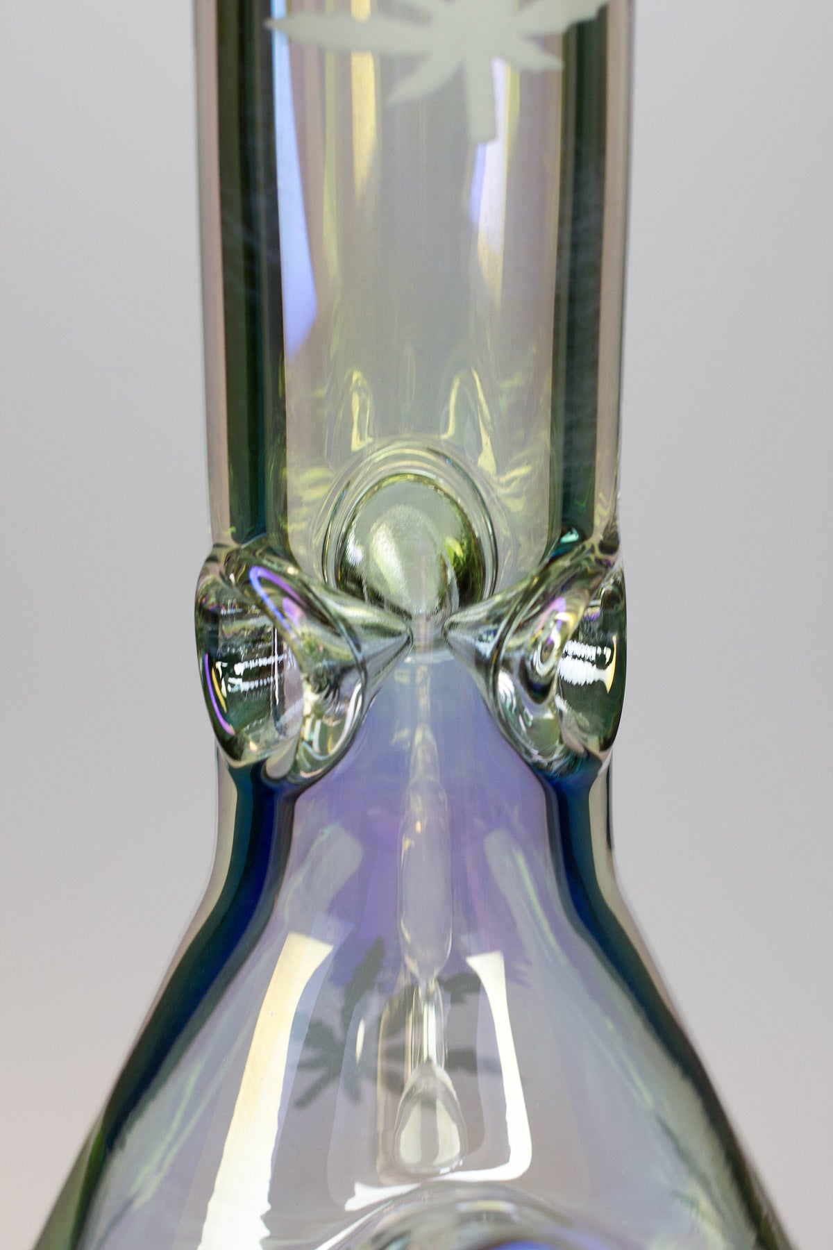 24" Infyniti leaf 7 mm metallic glass water bong ( gp1774 )