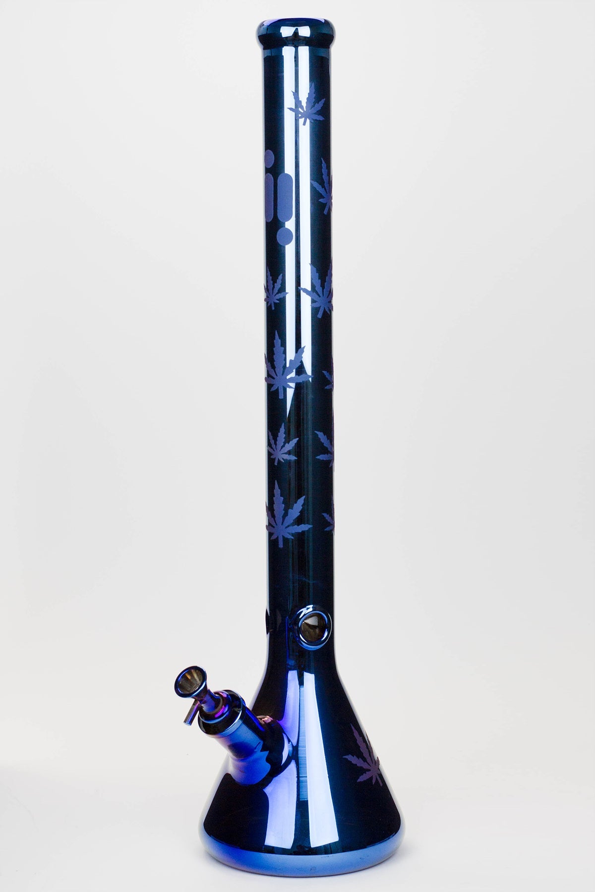24" Infyniti leaf 7 mm metallic glass water bong ( gp1774 )