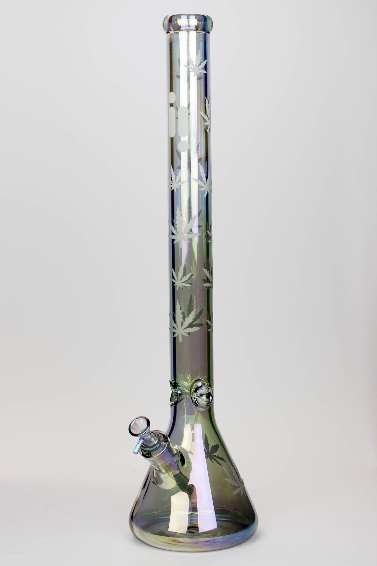 24" Infyniti leaf 7 mm metallic glass water bong ( gp1774 )