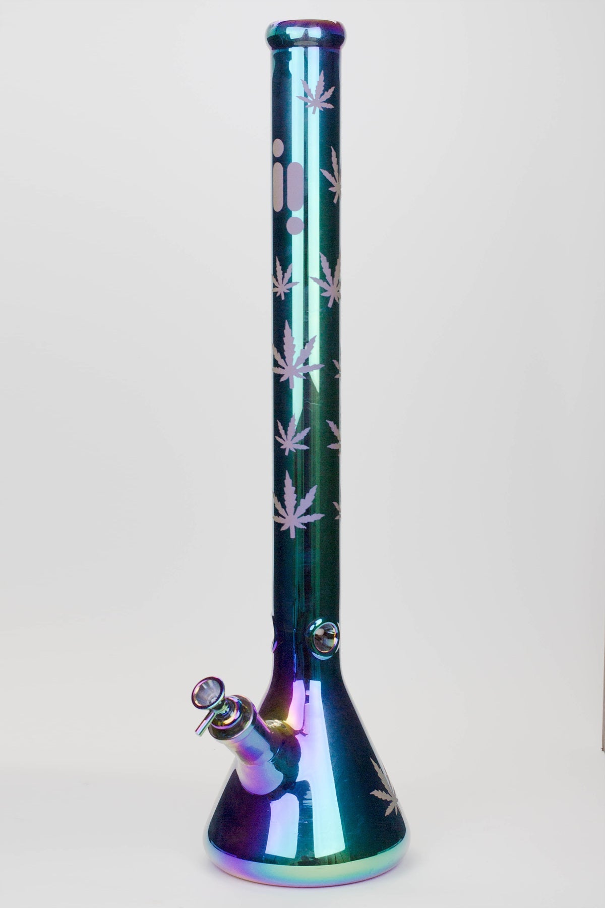 24" Infyniti leaf 7 mm metallic glass water bong ( gp1774 )