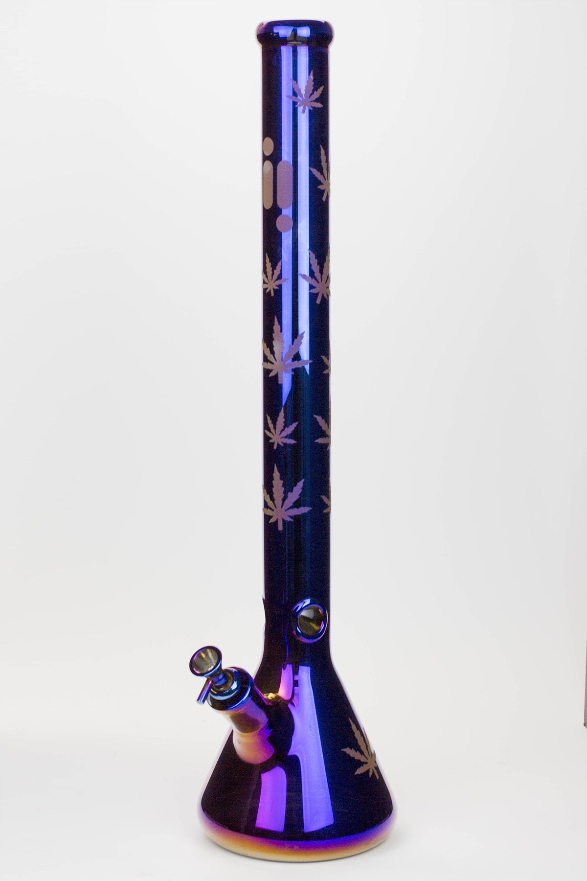 24" Infyniti leaf 7 mm metallic glass water bong ( gp1774 )