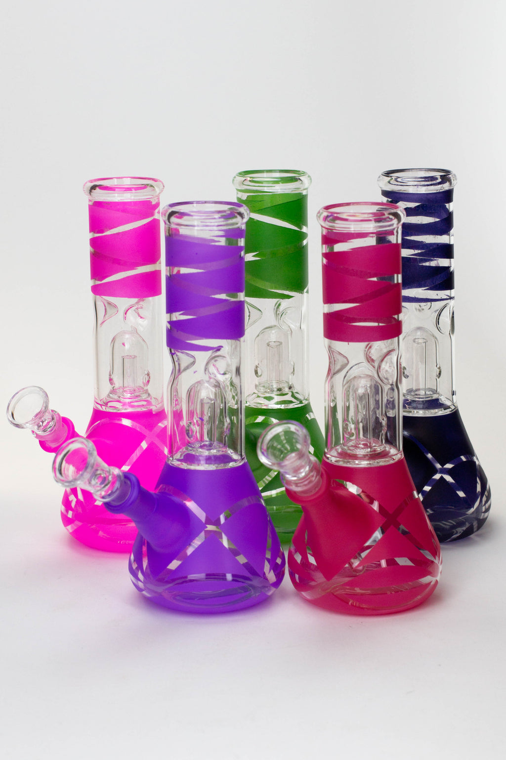 8" single dome percolator glass water bong