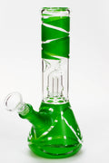 8" single dome percolator glass water bong