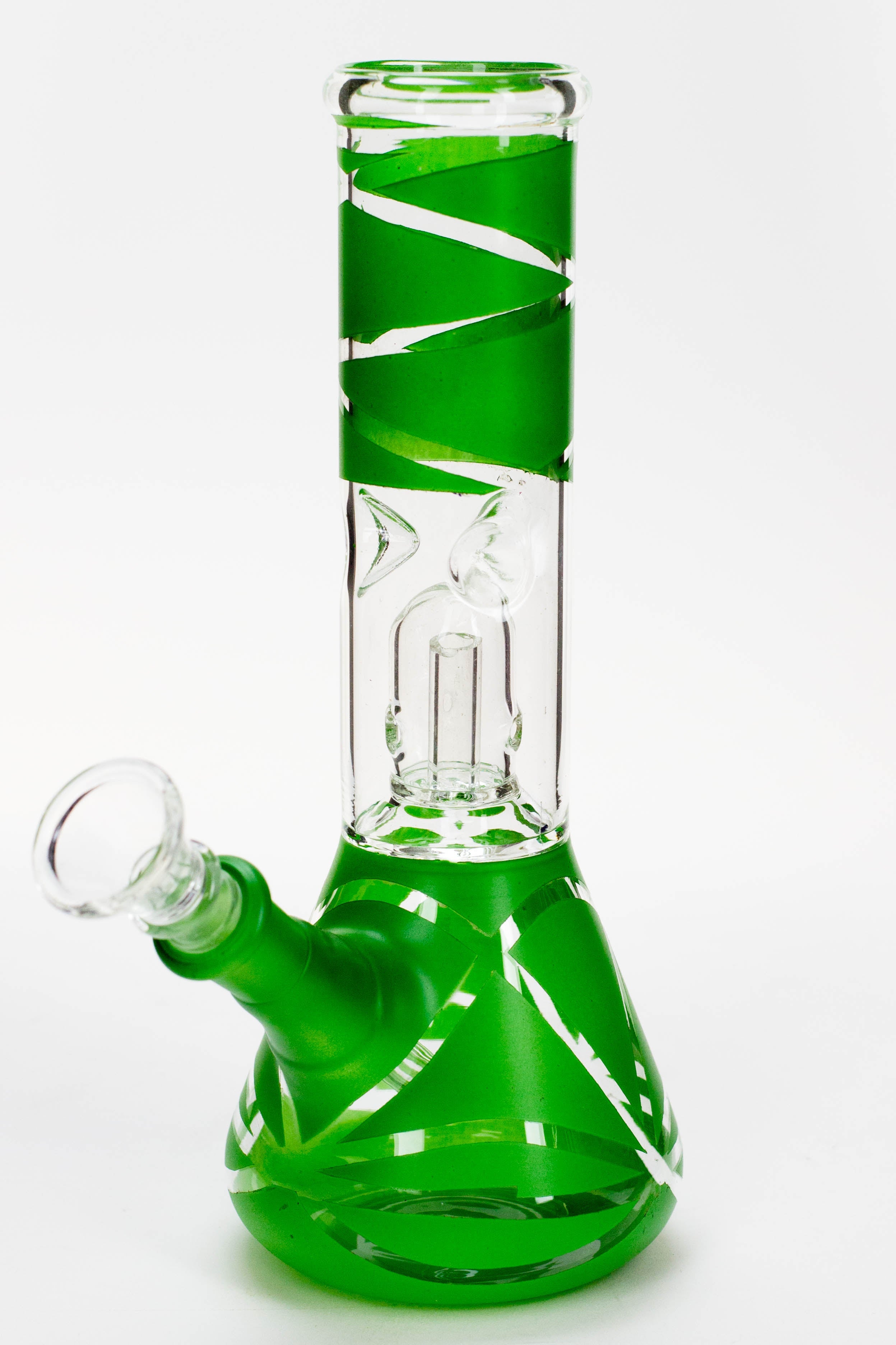 8" single dome percolator glass water bong
