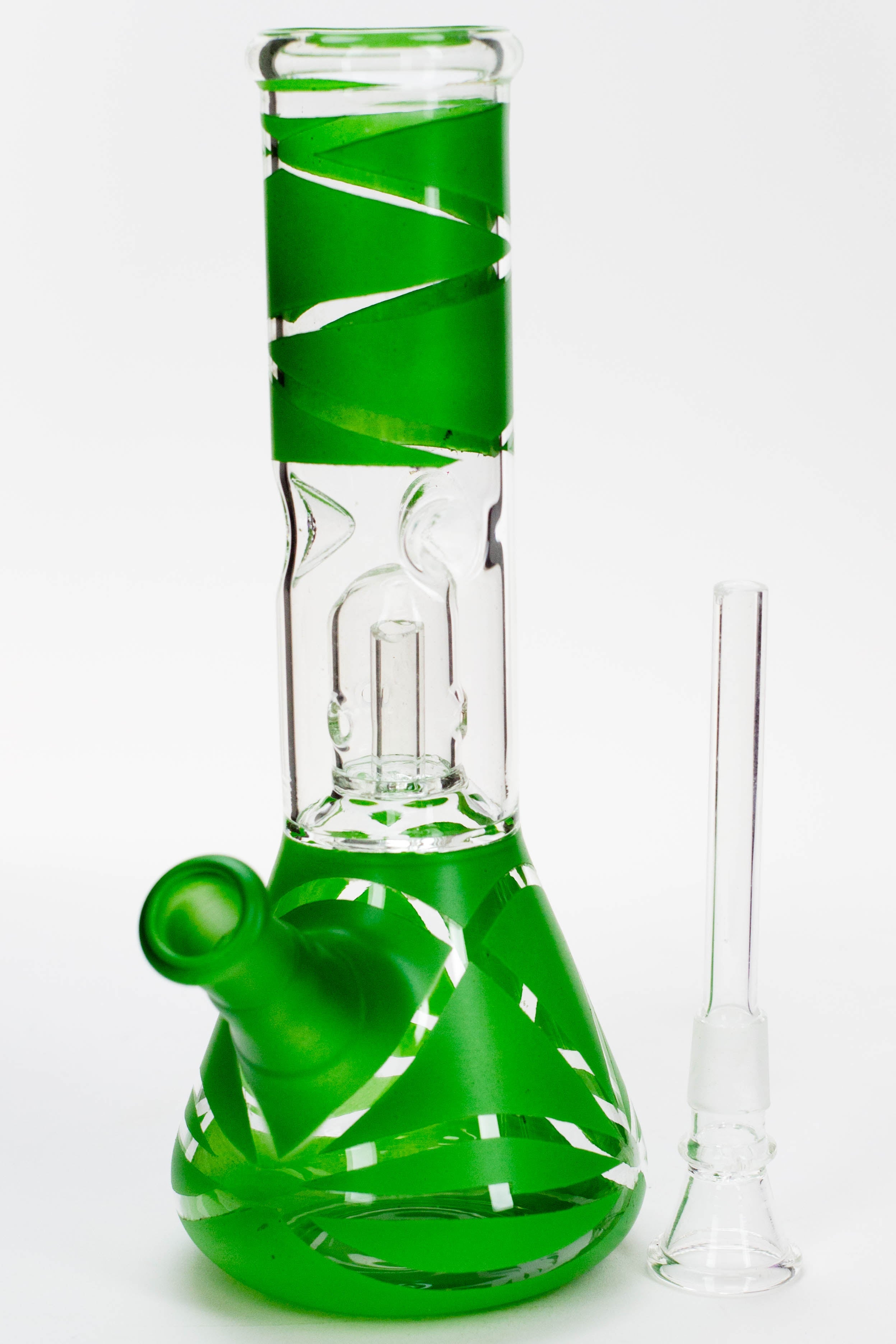8" single dome percolator glass water bong