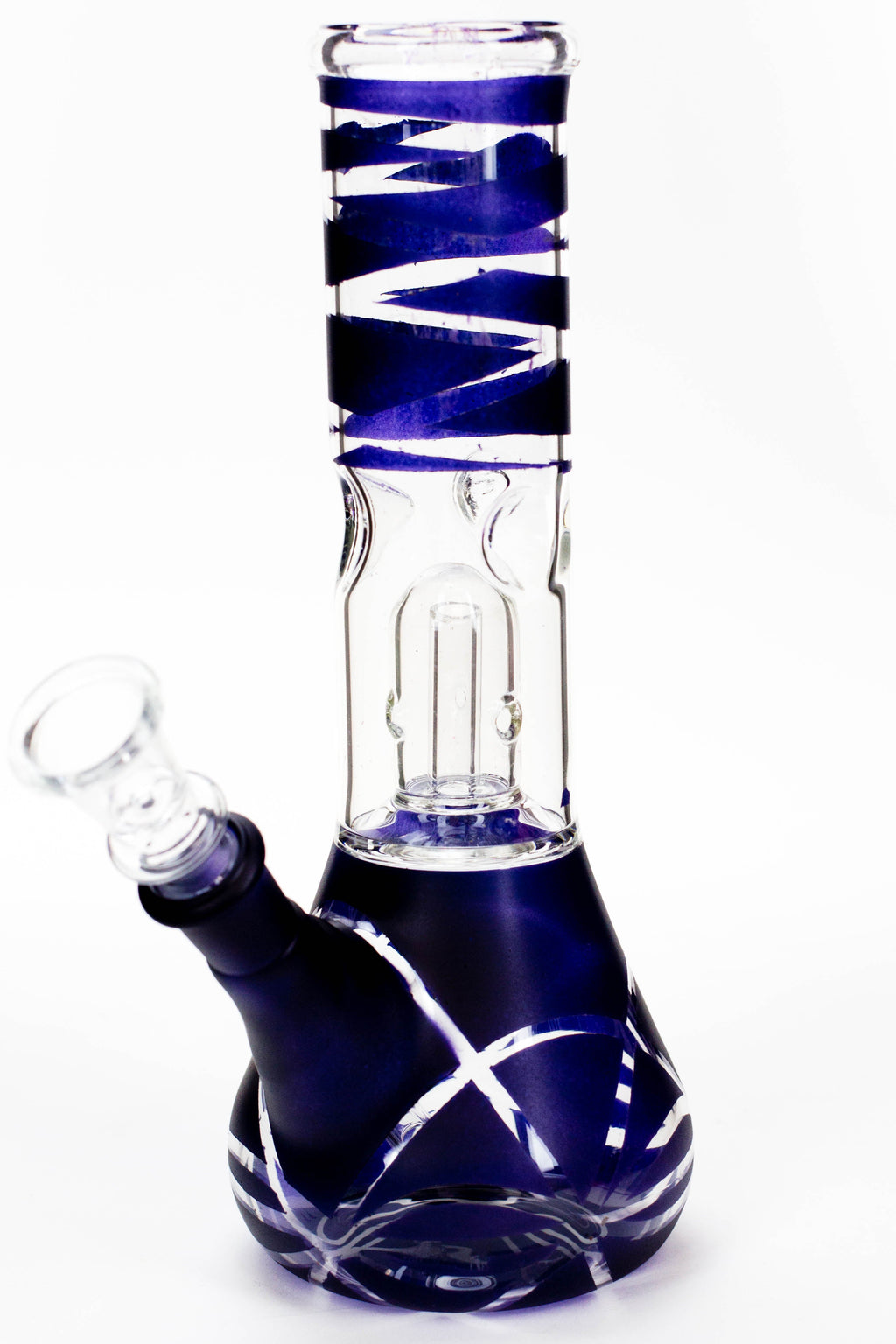 8" single dome percolator glass water bong