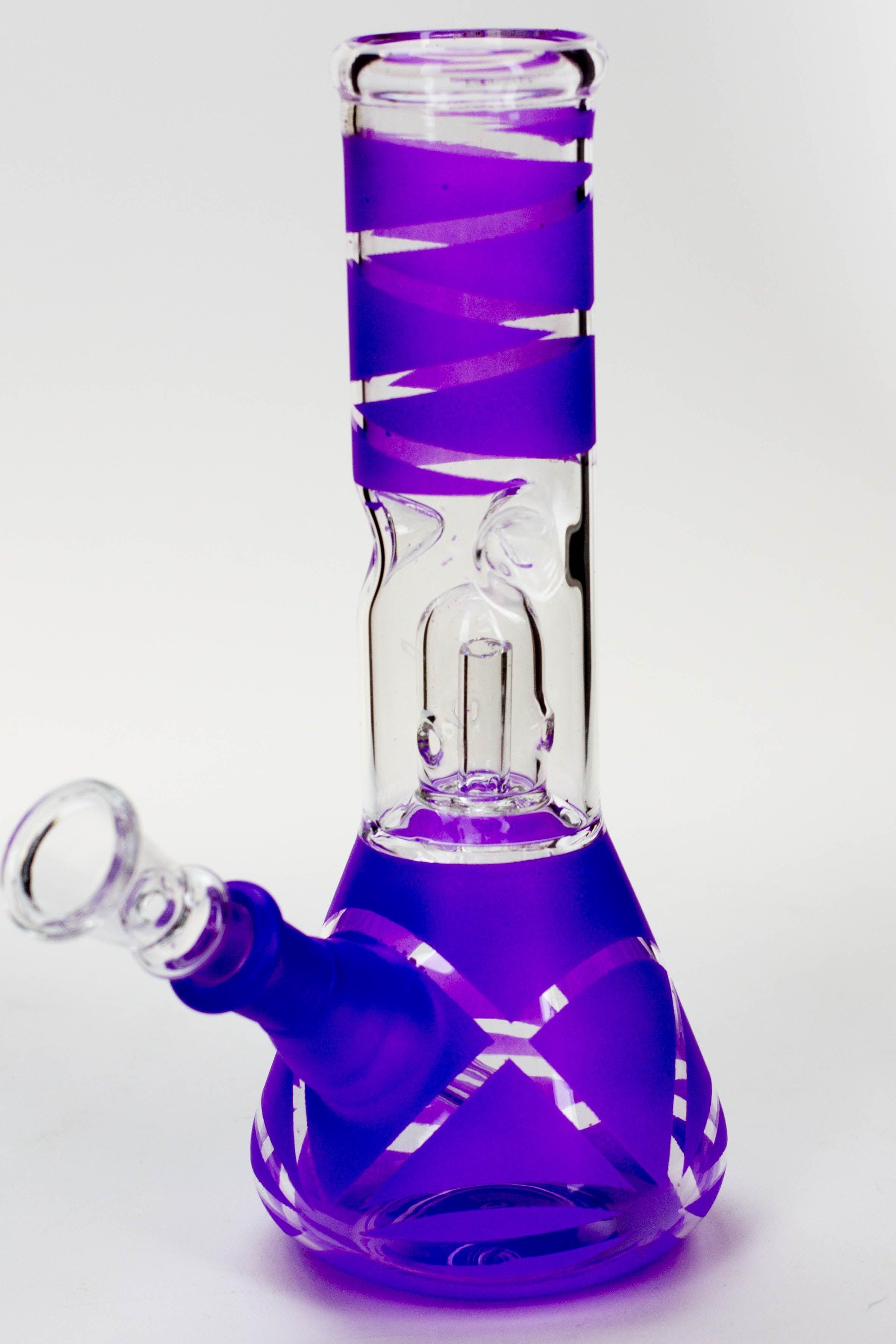 8" single dome percolator glass water bong