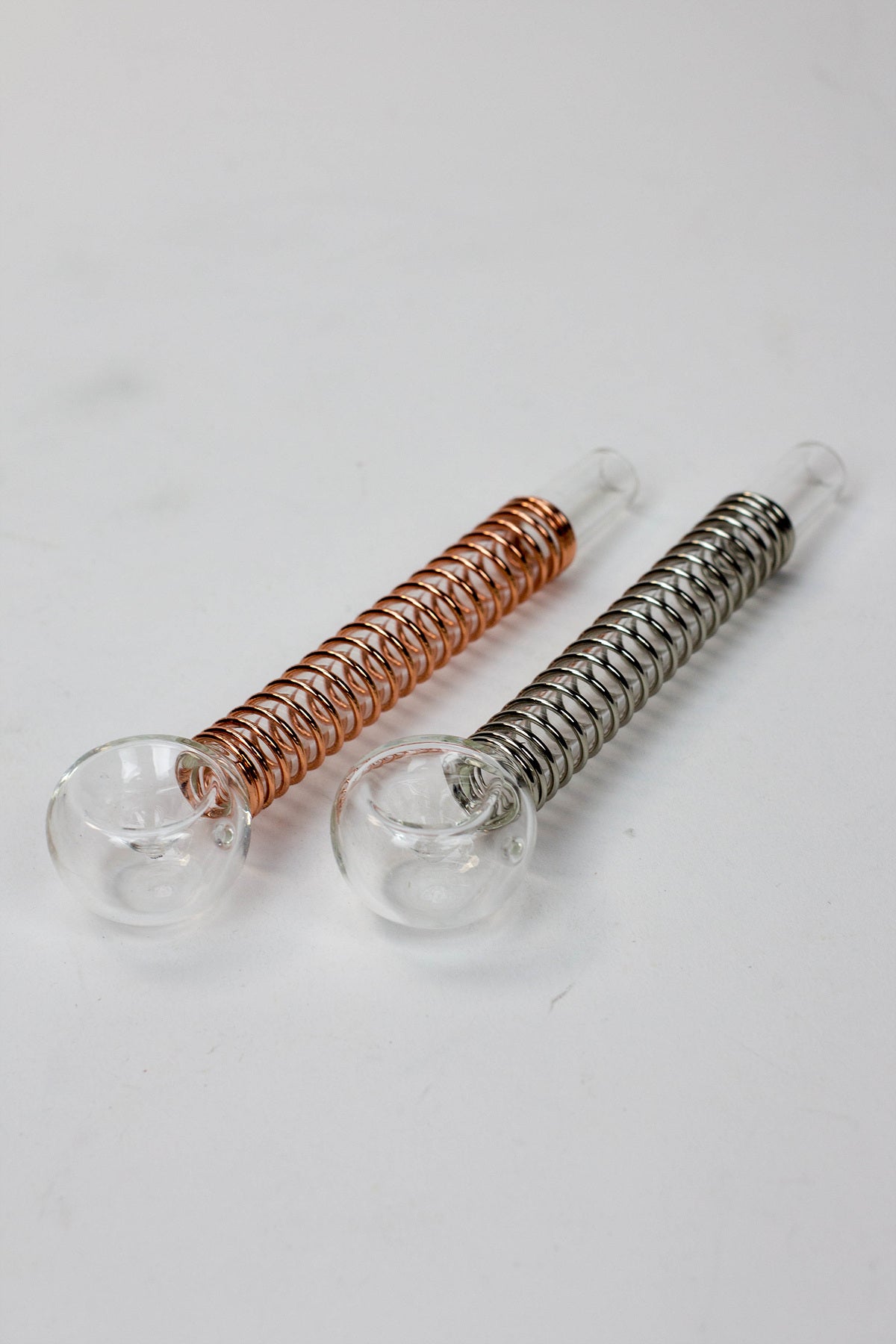 5.5" Glass tube pipe TP003 with Coil spring Box of 24