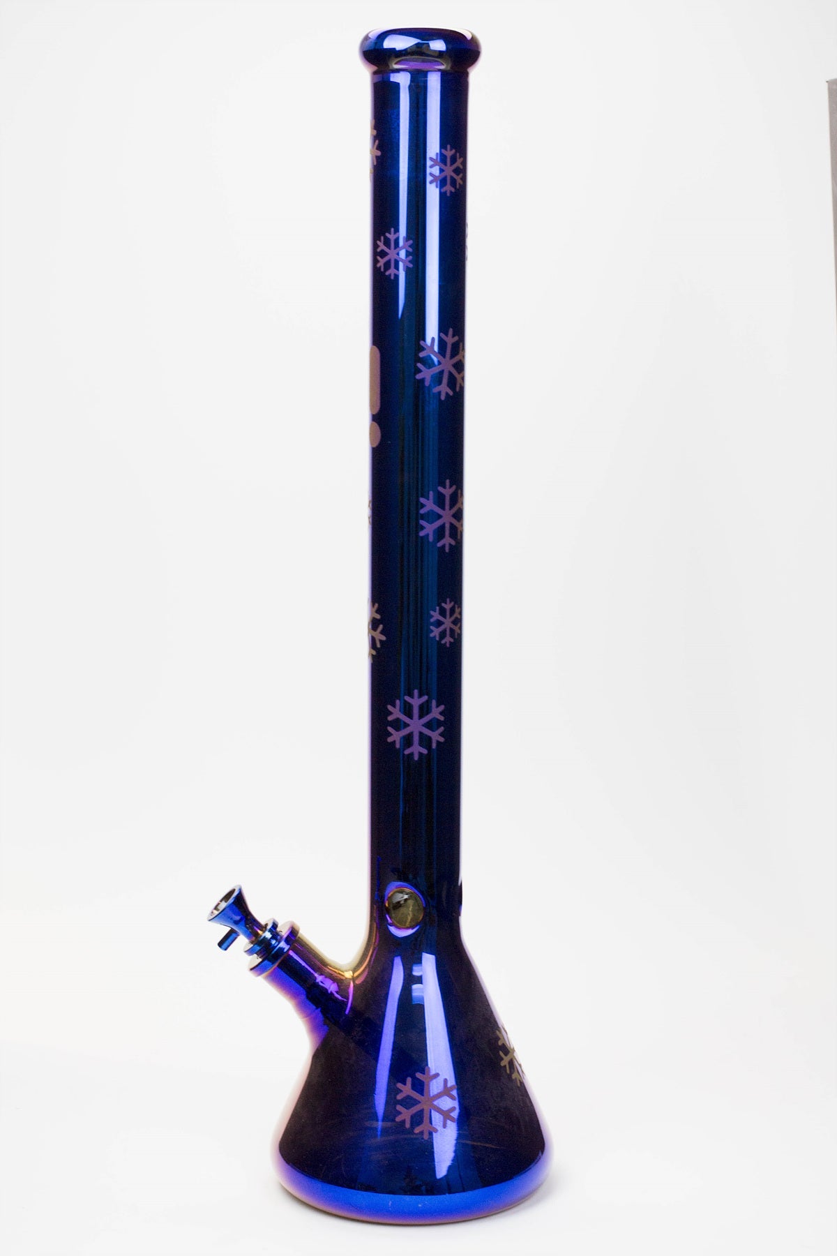 24" Infyniti Snowflake 7 mm metallic glass water bong