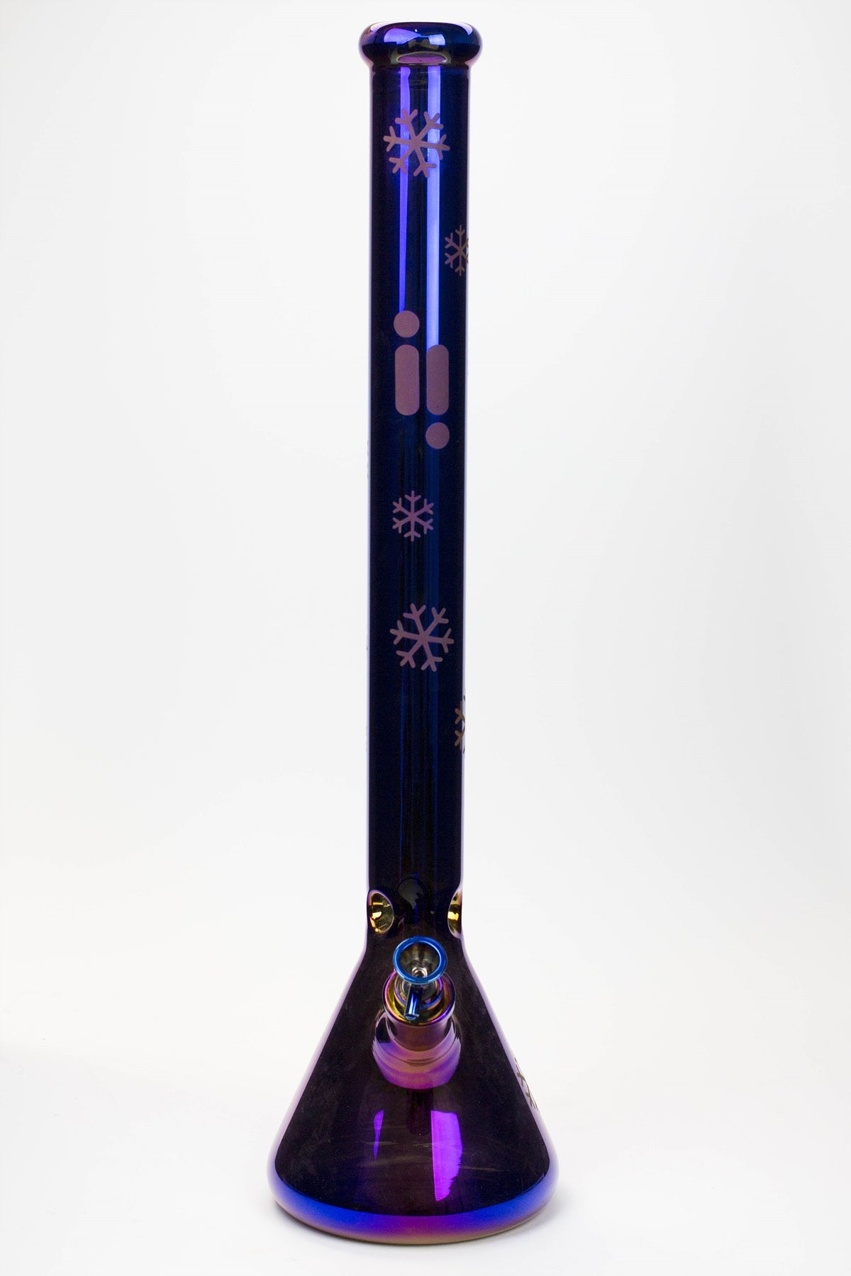 24" Infyniti Snowflake 7 mm metallic glass water bong