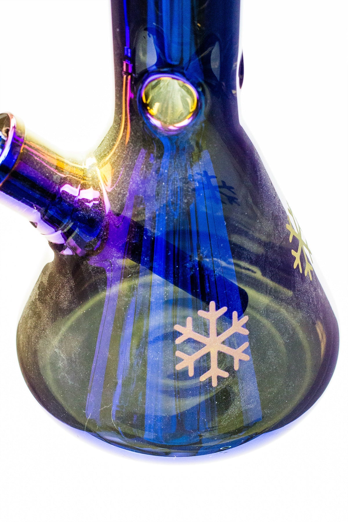 24" Infyniti Snowflake 7 mm metallic glass water bong
