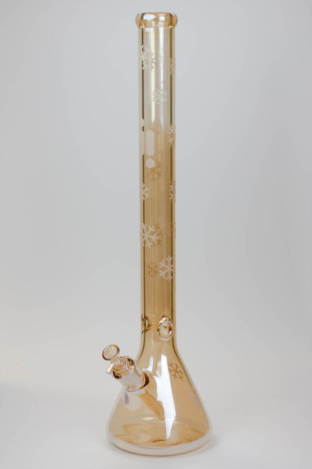 24" Infyniti Snowflake 7 mm metallic Glow in the dark glass water bong