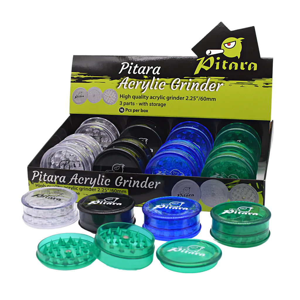 Smoke Pitara - ACRYLIC HERB GRINDER DISPLAY OF 16