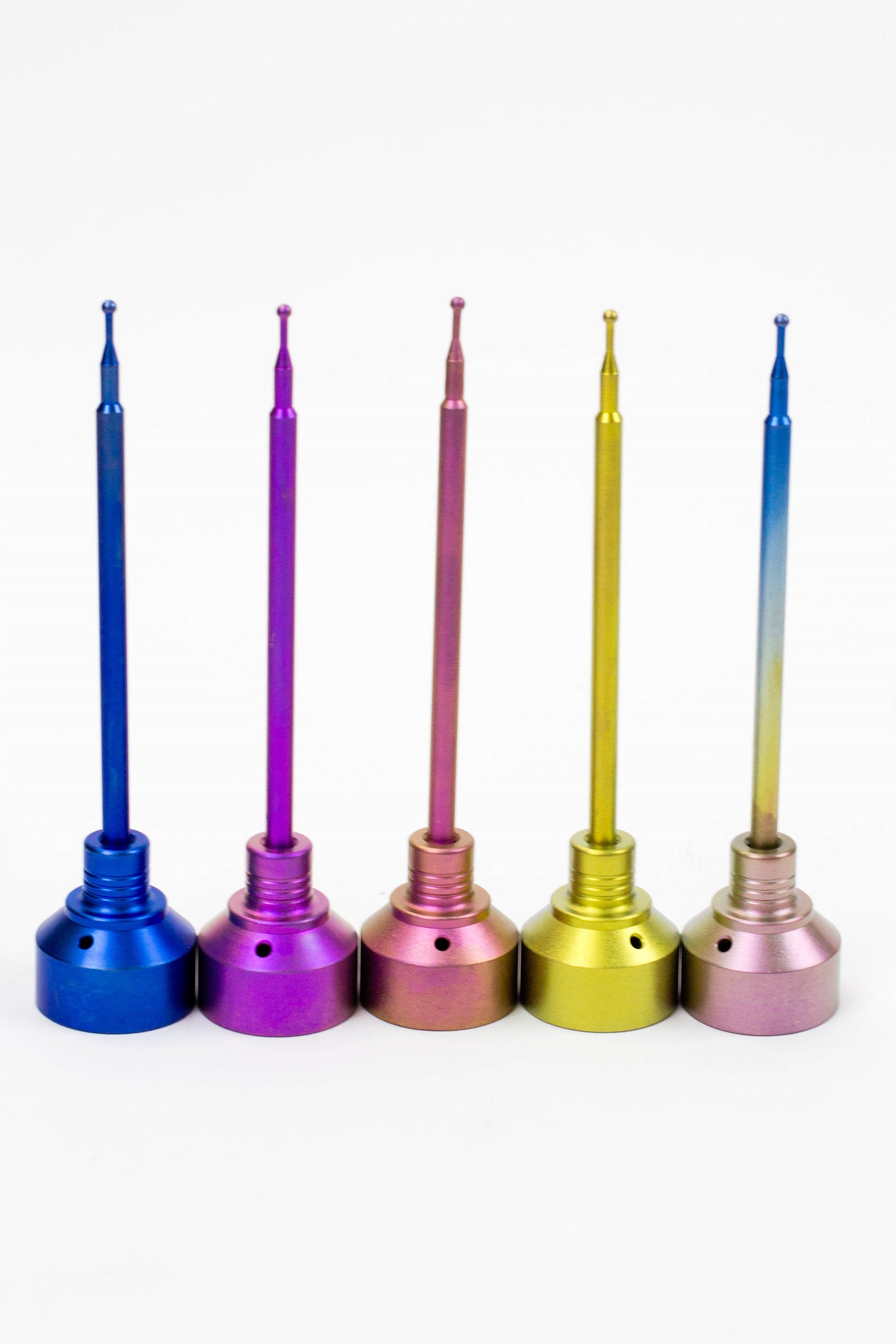 Color Titanium cap with dab tool and one hole