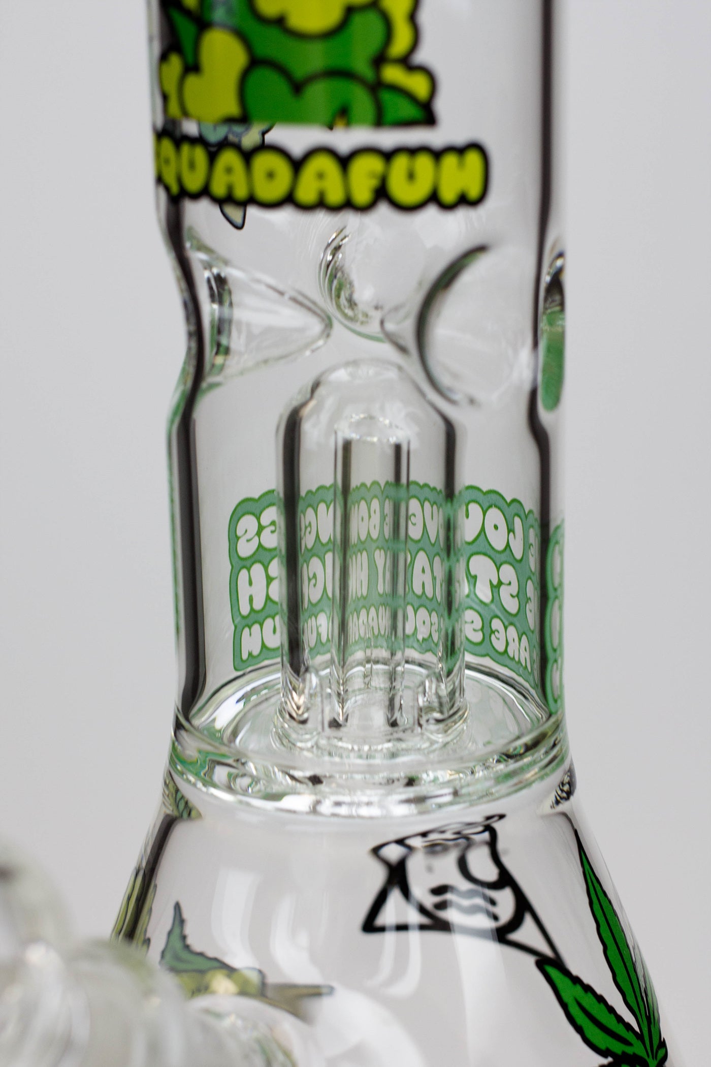 Squadafum Glass Ice bong Percolator Stickers