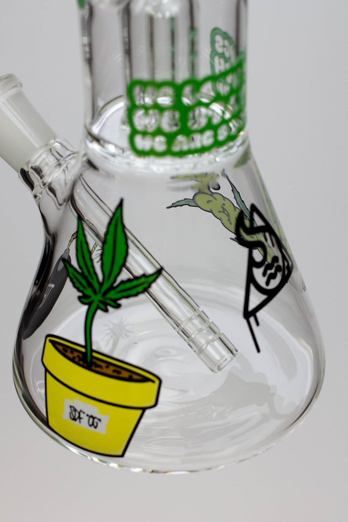 Squadafum Glass Ice bong Percolator Stickers