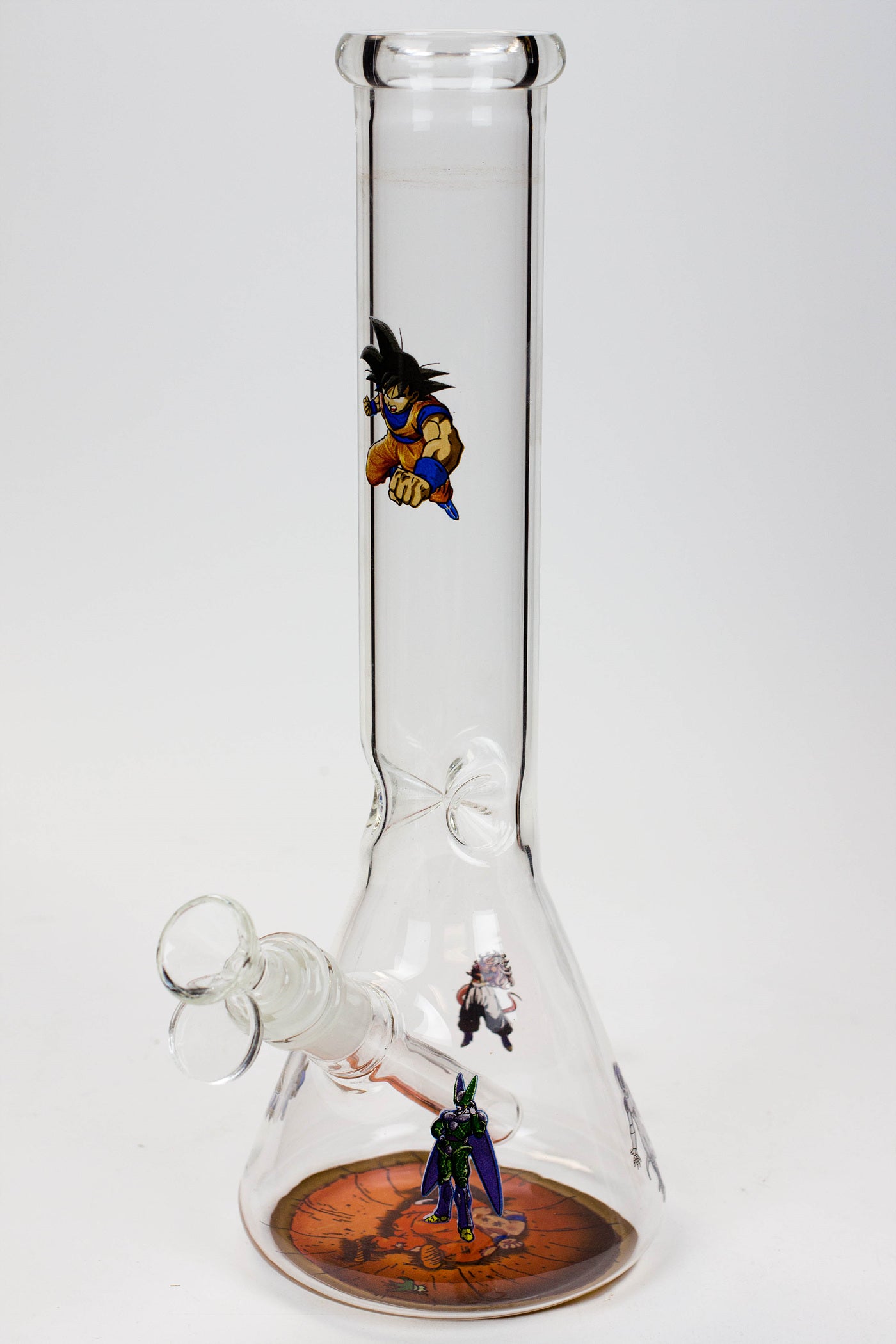 12" Cartoon beaker glass water bong
