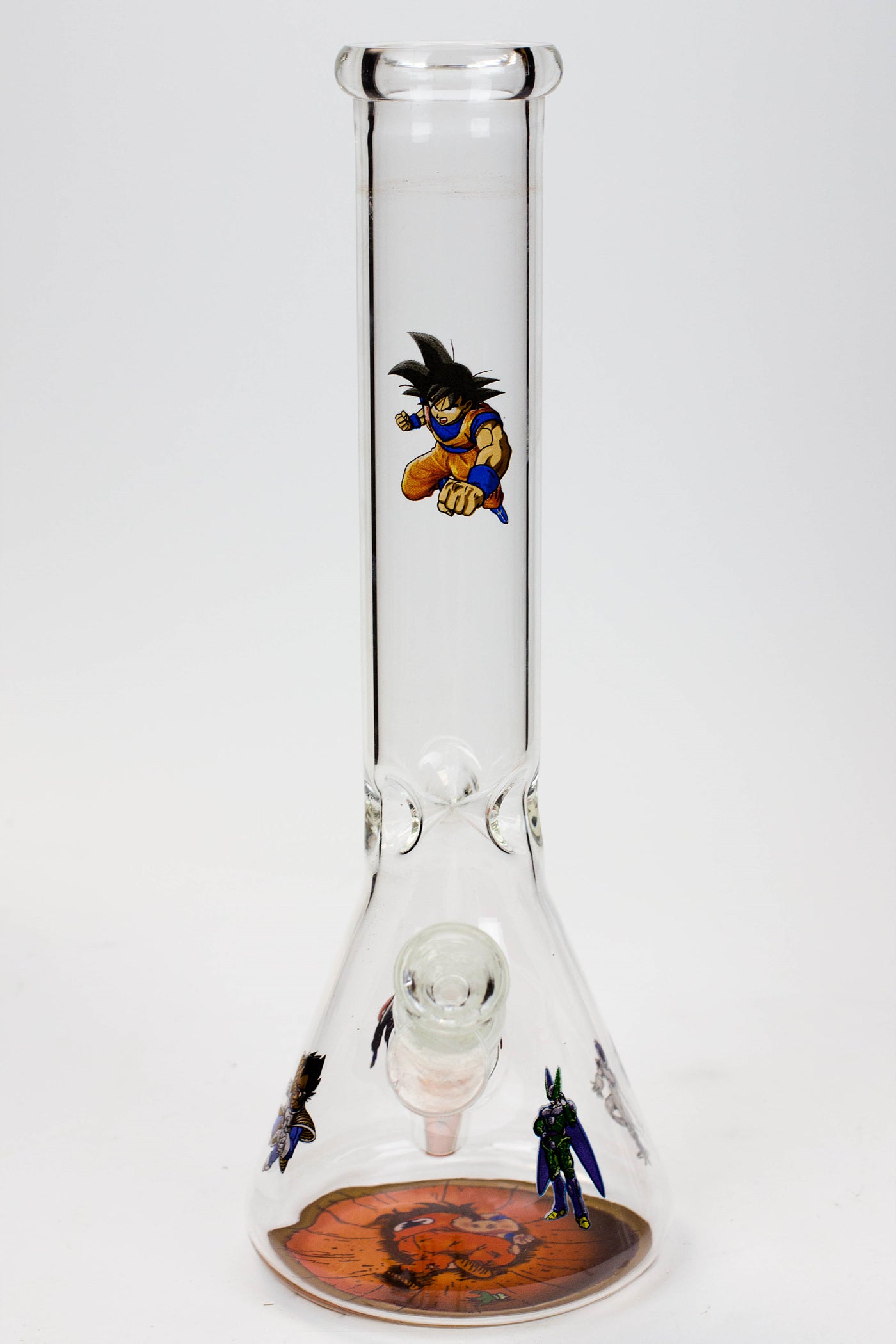 12" Cartoon beaker glass water bong