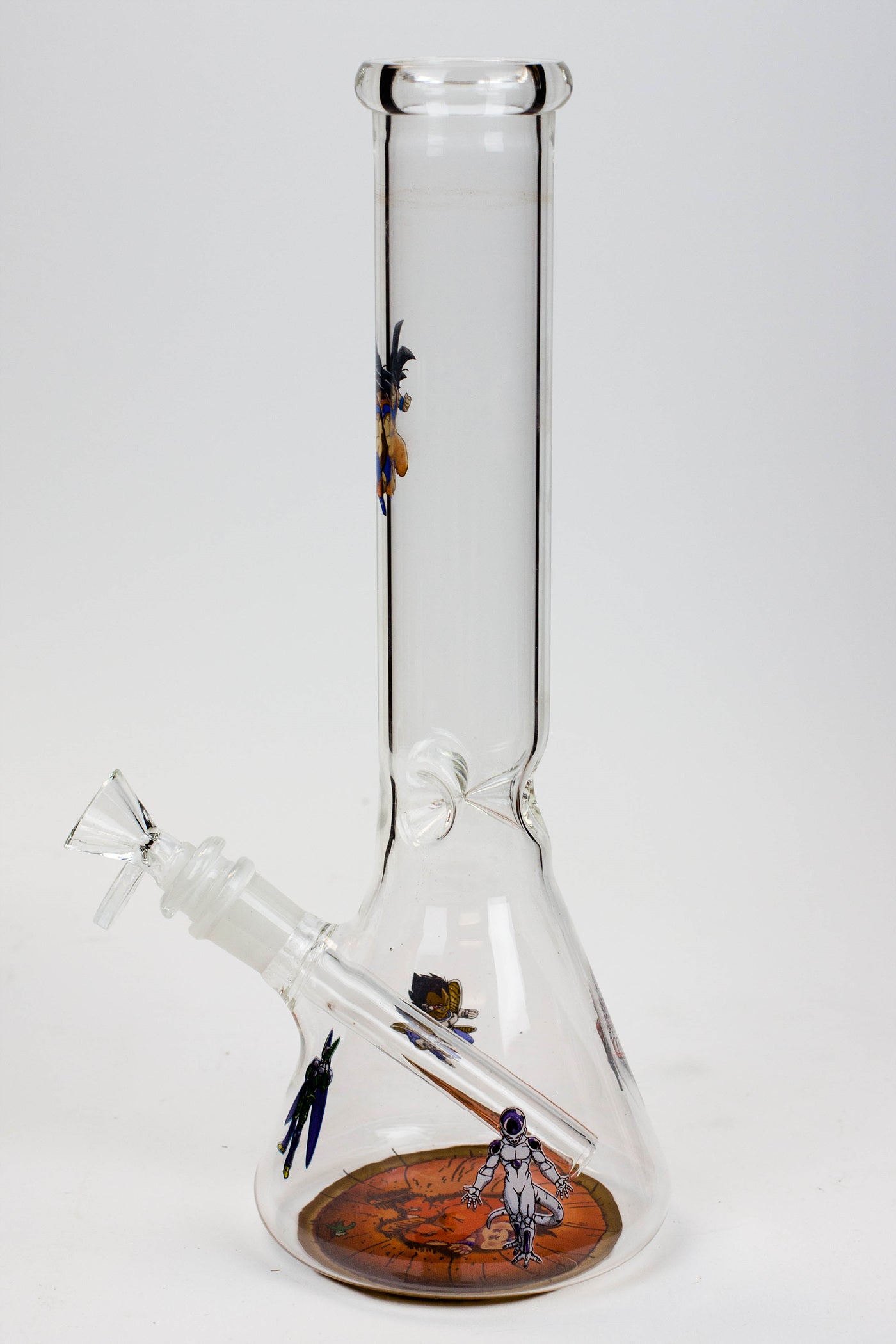 12" Cartoon beaker glass water bong